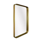 Specchio da parete rettangolare con cornice sottile in metallo, 22,75" x 34,5", oro