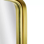 Specchio da parete rettangolare con cornice sottile in metallo, 22,75" x 34,5", oro