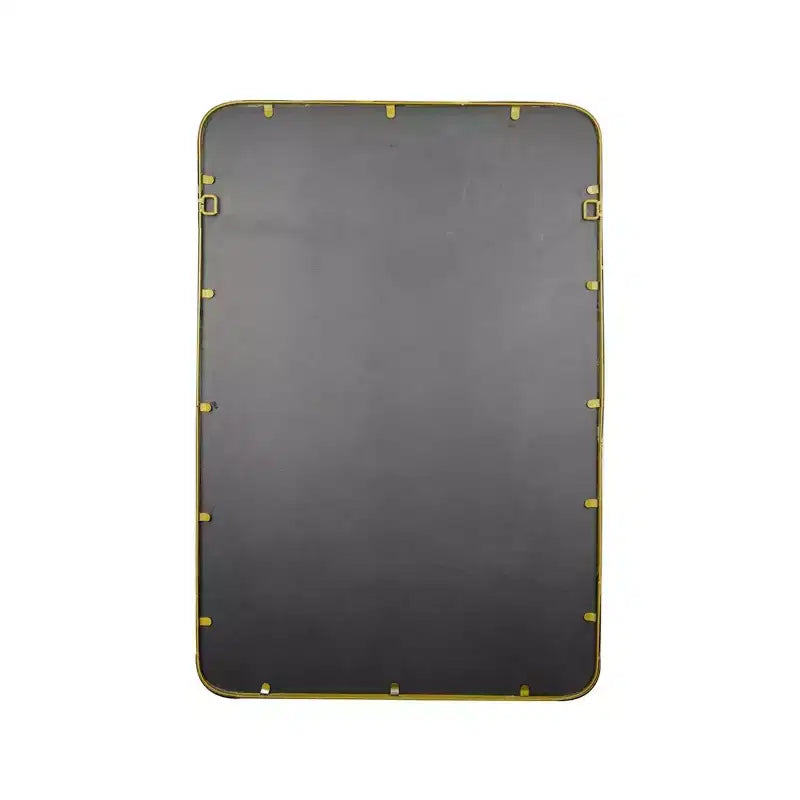 Specchio da parete rettangolare con cornice sottile in metallo, 22,75" x 34,5", oro