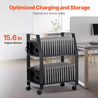 Carrello di ricarica mobile per laptop a 32 alloggiamenti per dispositivi fino a 15,6 pollici