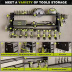 Scaffale organizer per utensili elettrici a 3 ripiani, resistente, nero