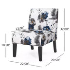 Sedie senza braccioli imbottite contemporanee (set da 2)