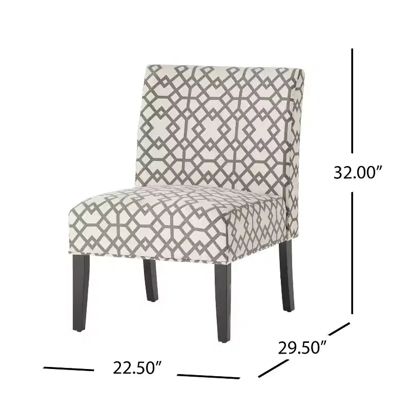 Sedie senza braccioli imbottite contemporanee (set da 2)