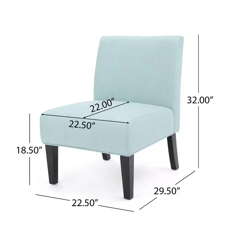 Sedie senza braccioli imbottite contemporanee (set da 2)