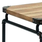 Scrivania industriale da 47 pollici con struttura in metallo e piano in legno