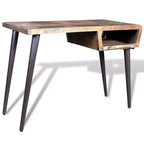 Scrivania in Legno Riciclato con Ripiano Aperto, 110 x 50 x 80 cm