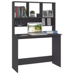 Desk Grey Engineered wood Compact Desk Rectangular Modern