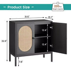 Madia credenza da 31,5" con ante in rattan