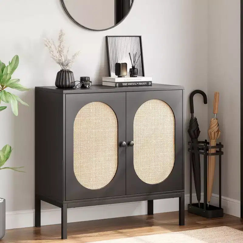 Madia credenza da 31,5" con ante in rattan