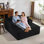 Sedia a sdraio Chaise Lounge con rivestimento in velluto a coste e 4 cuscini