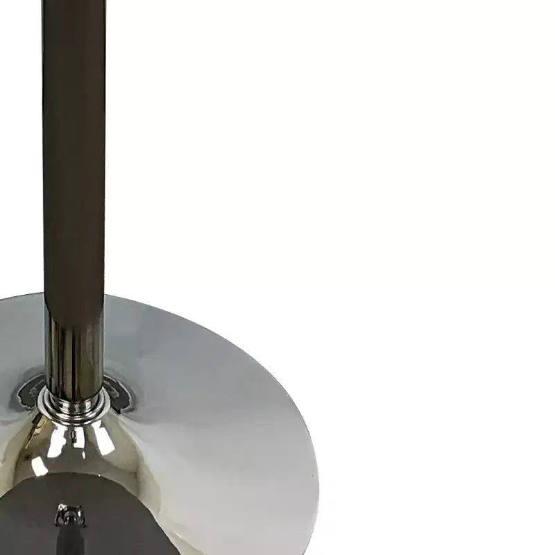 Tavolo da pranzo rotondo con piedistallo da 36" – Piano nero e base in metallo argentato