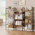 Libreria a 4 ripiani in ferro e legno