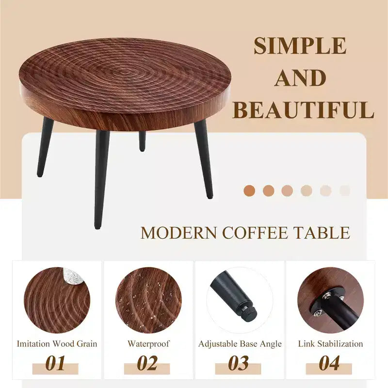 Tavolino da caffè rotondo moderno