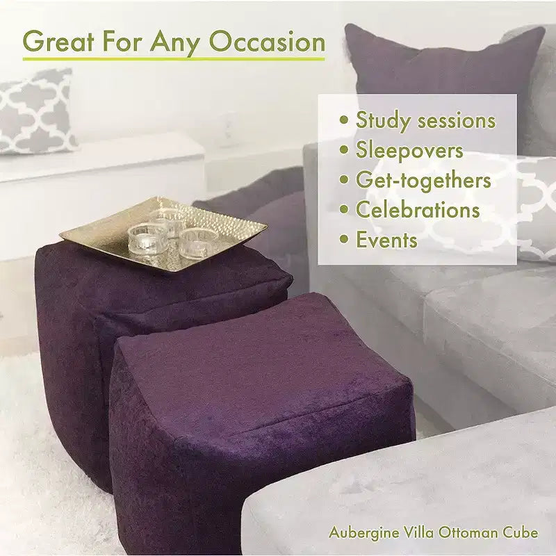 Pouf Cubo con Rivestimento Sfoderabile