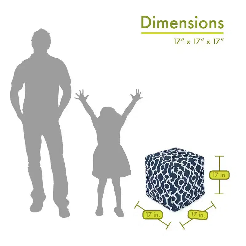 Pouf Cubo con Rivestimento Sfoderabile