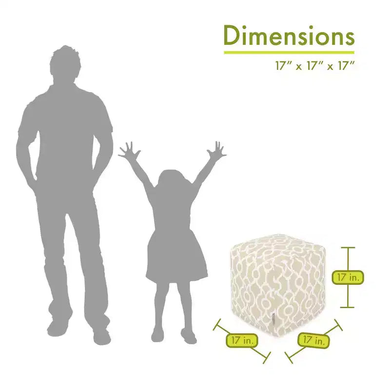 Pouf Cubo con Rivestimento Sfoderabile