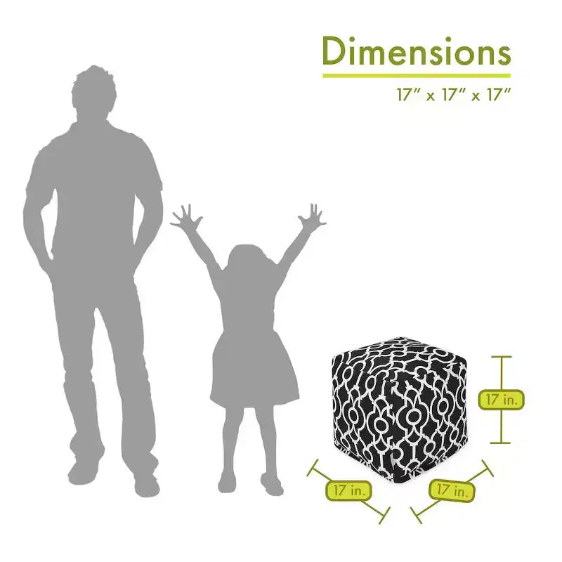 Pouf Cubo con Rivestimento Sfoderabile