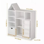 Libreria stretta a 5 ripiani con struttura in metallo