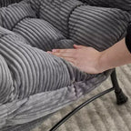 Poltrona relax con pouf e tasca laterale