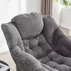 Poltrona relax con pouf e tasca laterale