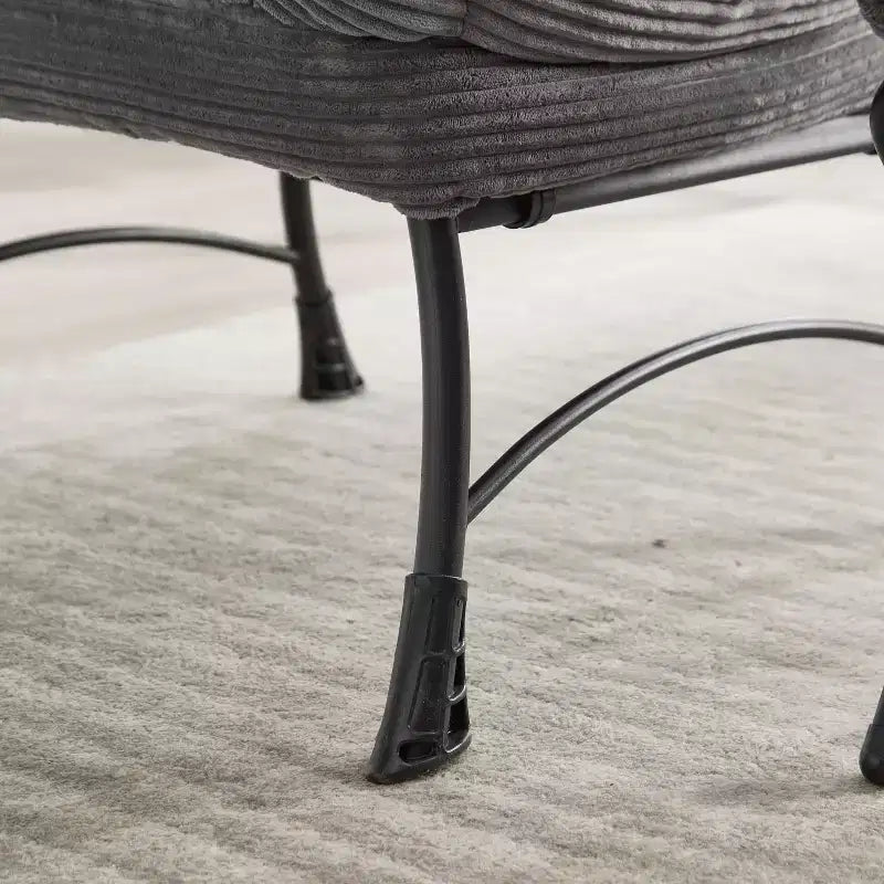 Poltrona relax con pouf e tasca laterale