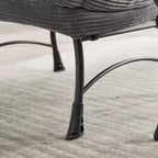 Poltrona relax con pouf e tasca laterale