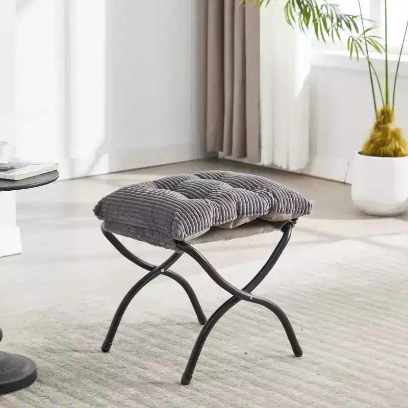 Poltrona relax con pouf e tasca laterale