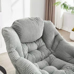 Poltrona relax con pouf e tasca laterale