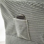 Poltrona relax con pouf e tasca laterale