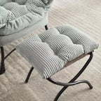 Poltrona relax con pouf e tasca laterale