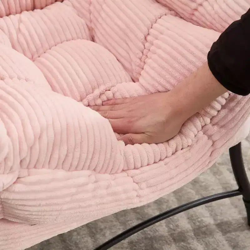 Poltrona relax con pouf e tasca laterale