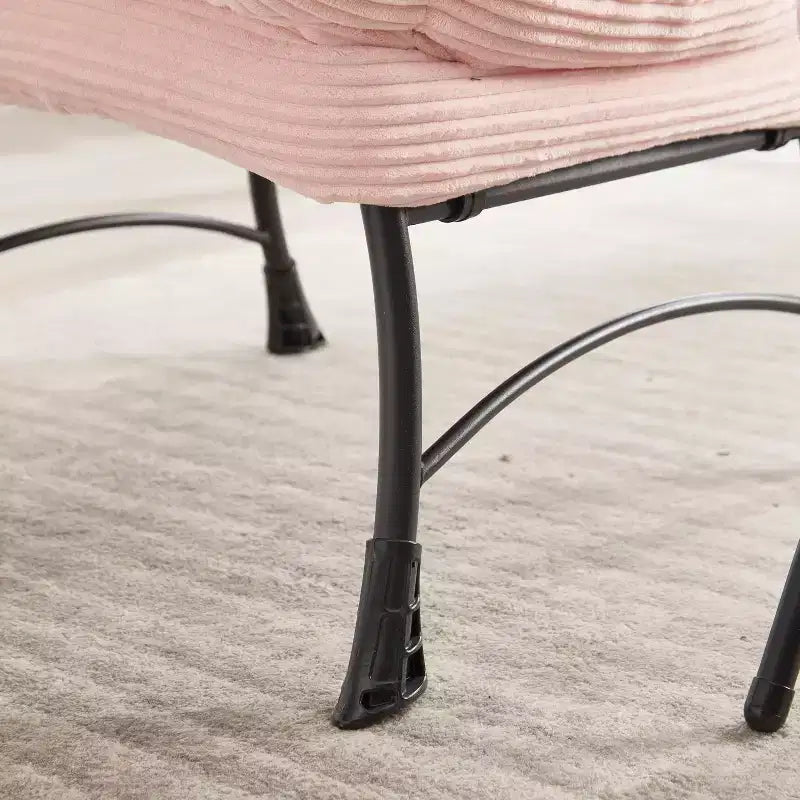 Poltrona relax con pouf e tasca laterale