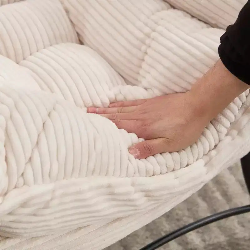 Poltrona relax con pouf e tasca laterale
