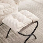 Poltrona relax con pouf e tasca laterale