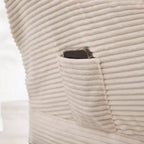 Poltrona relax con pouf e tasca laterale