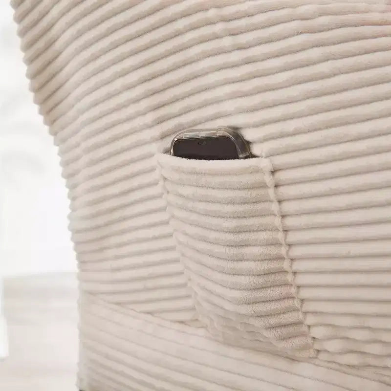 Poltrona relax con pouf e tasca laterale
