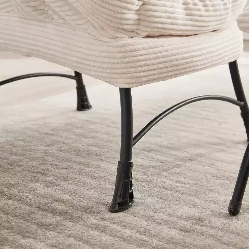 Poltrona relax con pouf e tasca laterale