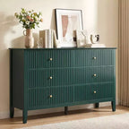 Modern Fluted 6-Drawer Dresser