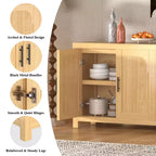 Credenza da buffet con ante ad arco scanalate e ripiani regolabili, 180 cm