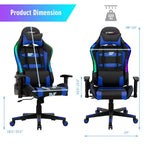 Sedia da Gaming Ergonomica con Luci LED RGB e Telecomando