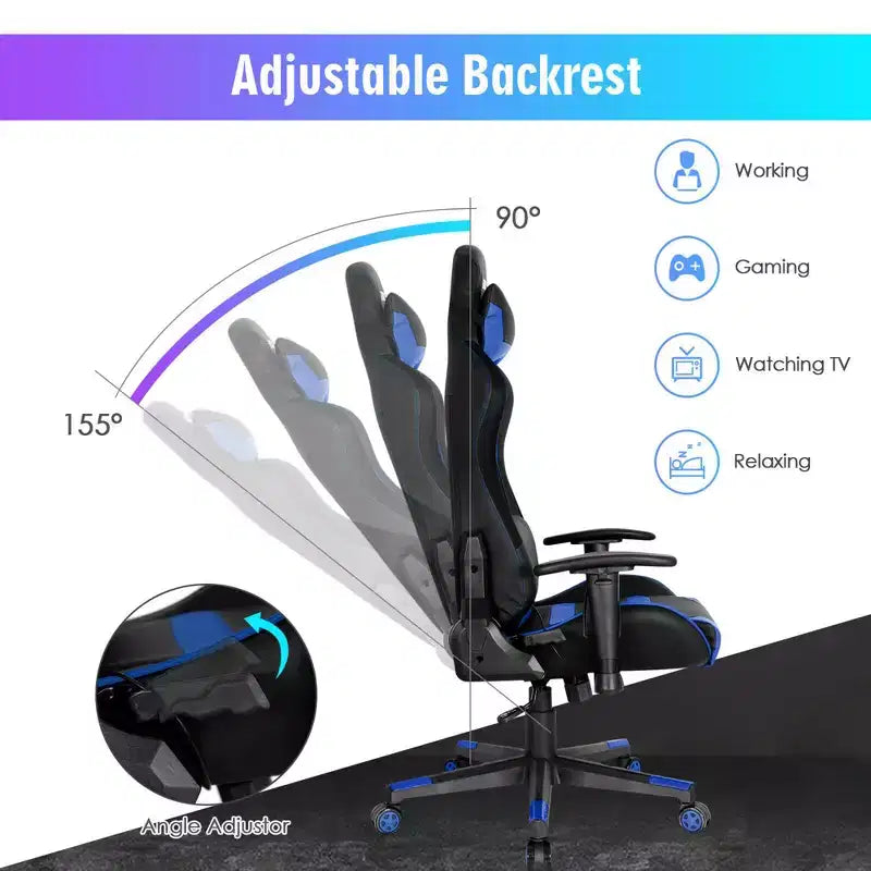 Sedia da Gaming Ergonomica con Luci LED RGB e Telecomando