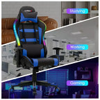 Sedia da Gaming Ergonomica con Luci LED RGB e Telecomando