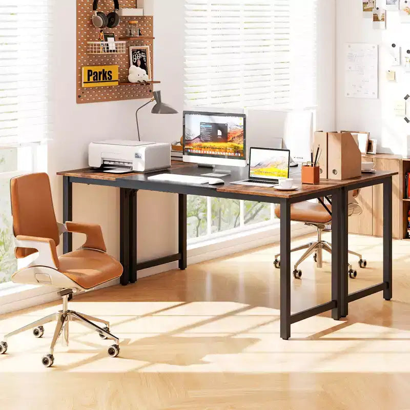 Scrivania grande da 160 cm con struttura in metallo per ufficio domestico