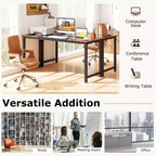 Scrivania grande da 160 cm con struttura in metallo per ufficio domestico