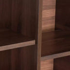 Scarpiera Mid-Century Modern con ante a doghe