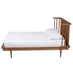 Letto a piattaforma in legno Flint Mid-Century Modern