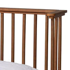 Letto a piattaforma in legno Flint Mid-Century Modern