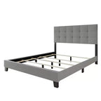 Home Design Sara Panel Bed with 2 Nightstands Gray